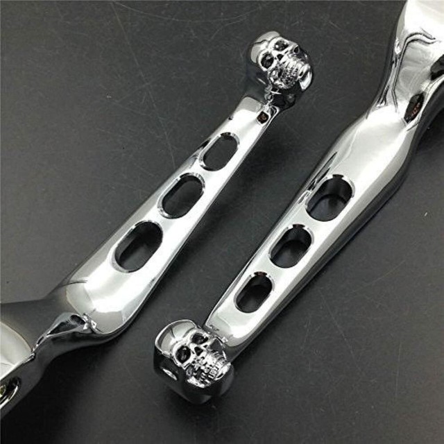 Chrome Clutch Brake Skull Levers For Harley Davidson Softail Sportster XL 883 eBay