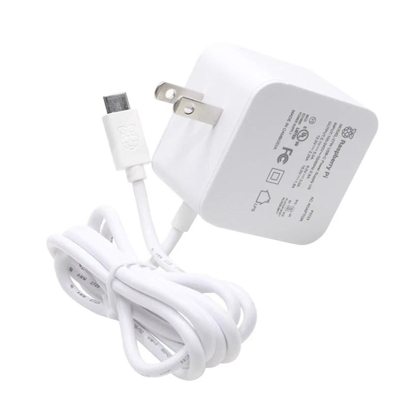 27W 5.1V 5A USB-C Raspberry Pi 5 Official Power Supply Adapter US UK EU Plug - Image 2 of 4
