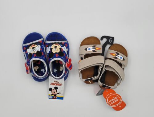 Rocket Ship Space/Mickey Mouse Sandals for Baby Boys from Wonder Nation.  - Picture 1 of 13