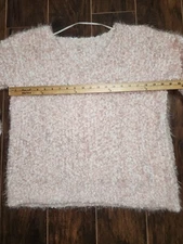 Cupio Knitted And Knotted Pink Fuzzy Pullover Sweater Size M