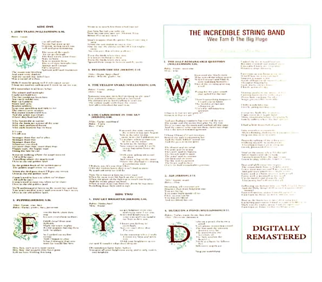 CD Невероятной струнной группы - Wee Tam + The Big Huge