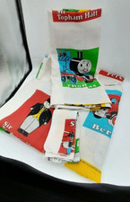 Vintage 1992 THOMAS The TANK ENGINE 2 Curtain Panels, 64x40" Tiebacks
