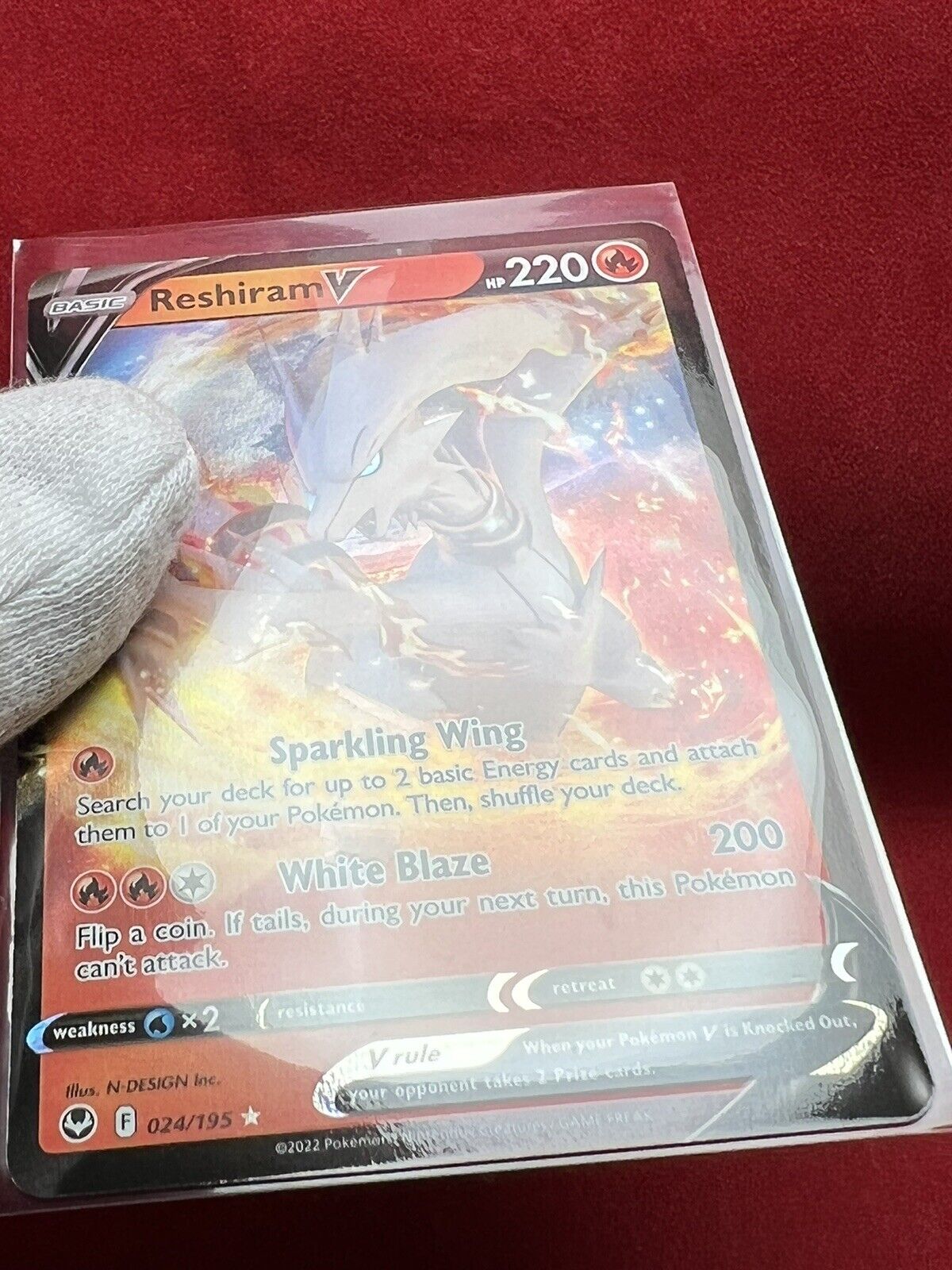 Reshiram V 2022 Pokemon Silver Tempest Card # 024/195 – VTC