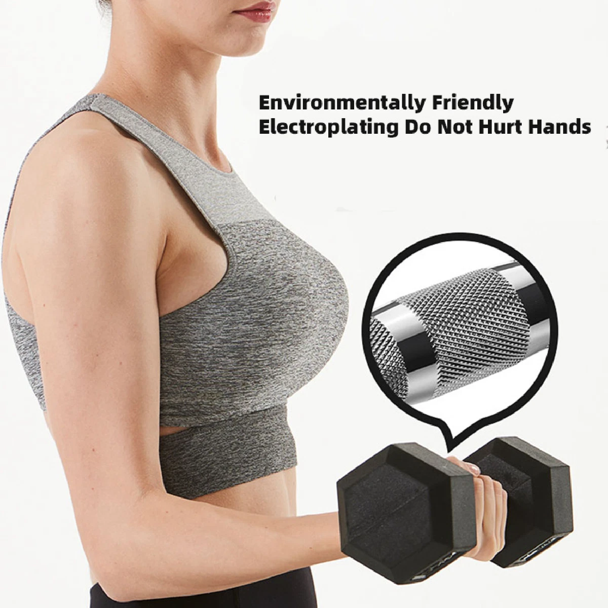 1KG-50KG Rubber Hex Dumbbell Fitness Home Gym Exercise Strength Weight Set Pair