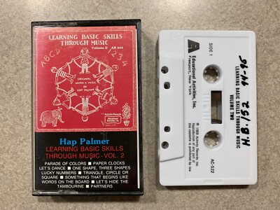 Hap Palmer Learning Basic Skills Through Music Vol 2 Cassette 1969 W/ Insert