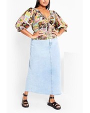 CITY CHIC Flora Top in Multicolour Plus Size XS / 14 NWT