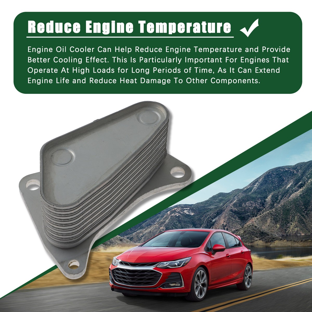 New Engine Oil Cooler for 2021-2022 Chevrolet Trax 1.4L 12678774