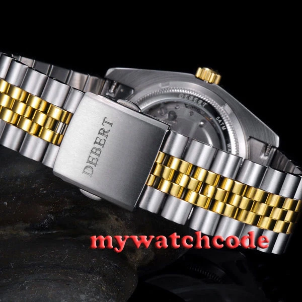 36mm debert golden dial luminous marks miyota Automatic mens womens Watch D89 - Image 4 of 4