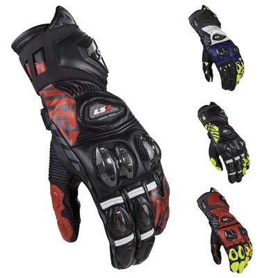LS2 Feng Mens Sports Motorcycle Gloves Race Track Leather Motorbike Mens Gloves