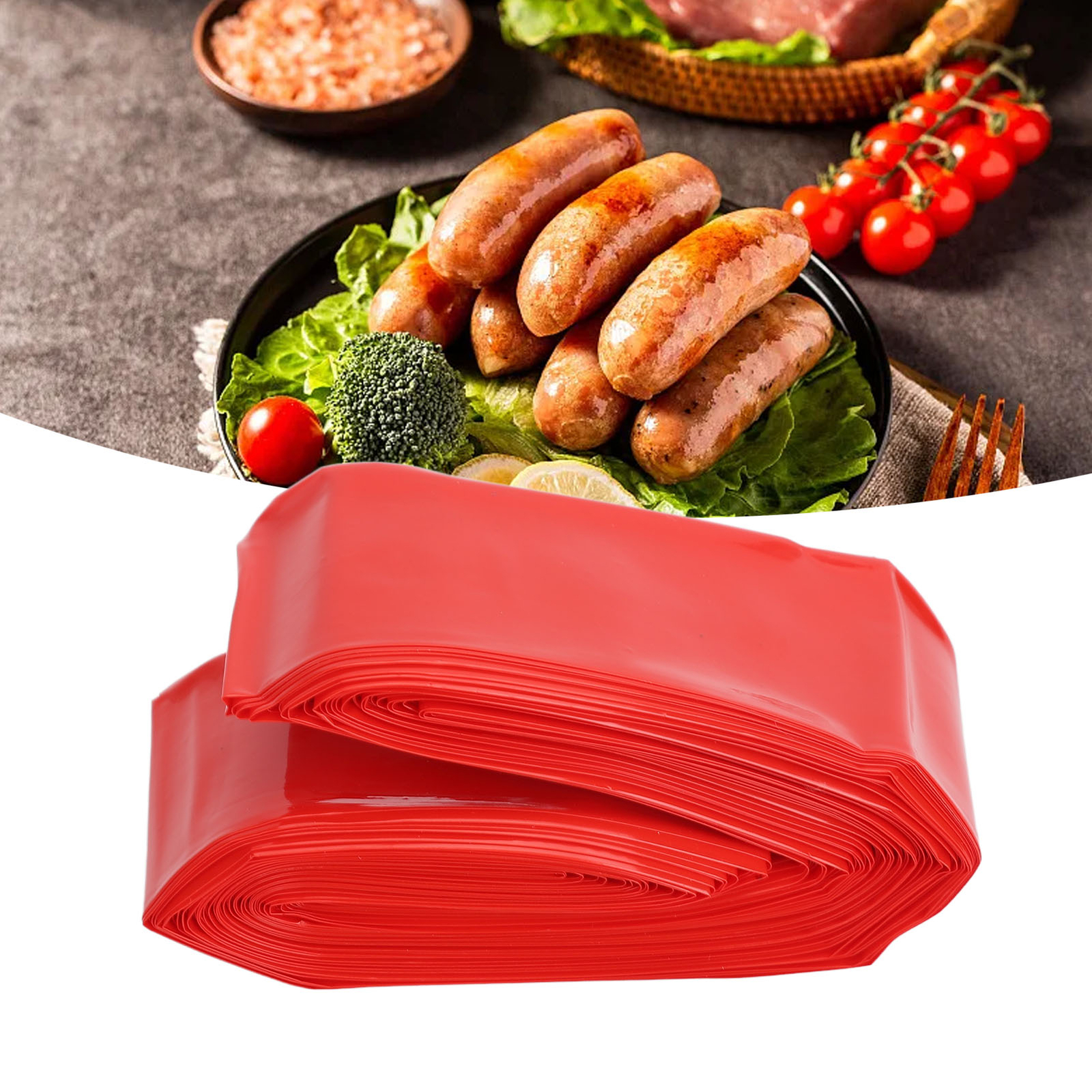 Plastic Casings For Homemade Sausage High Temperature Resistant