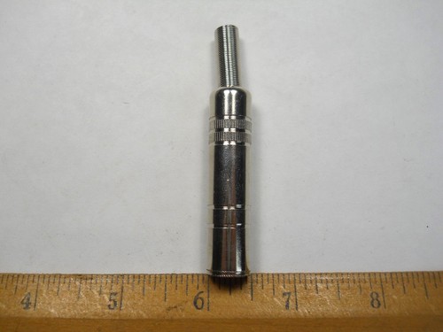 1/4" Mono Stereo Audio Jack with Strain Relief (035)(New Old Stock)(QTY 4 ea)F21 - Picture 2 of 3