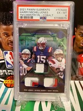 2021 Panini elements /10 Harry/Michel/ Mac Jones Cobalt PSA 6 #TCNWE