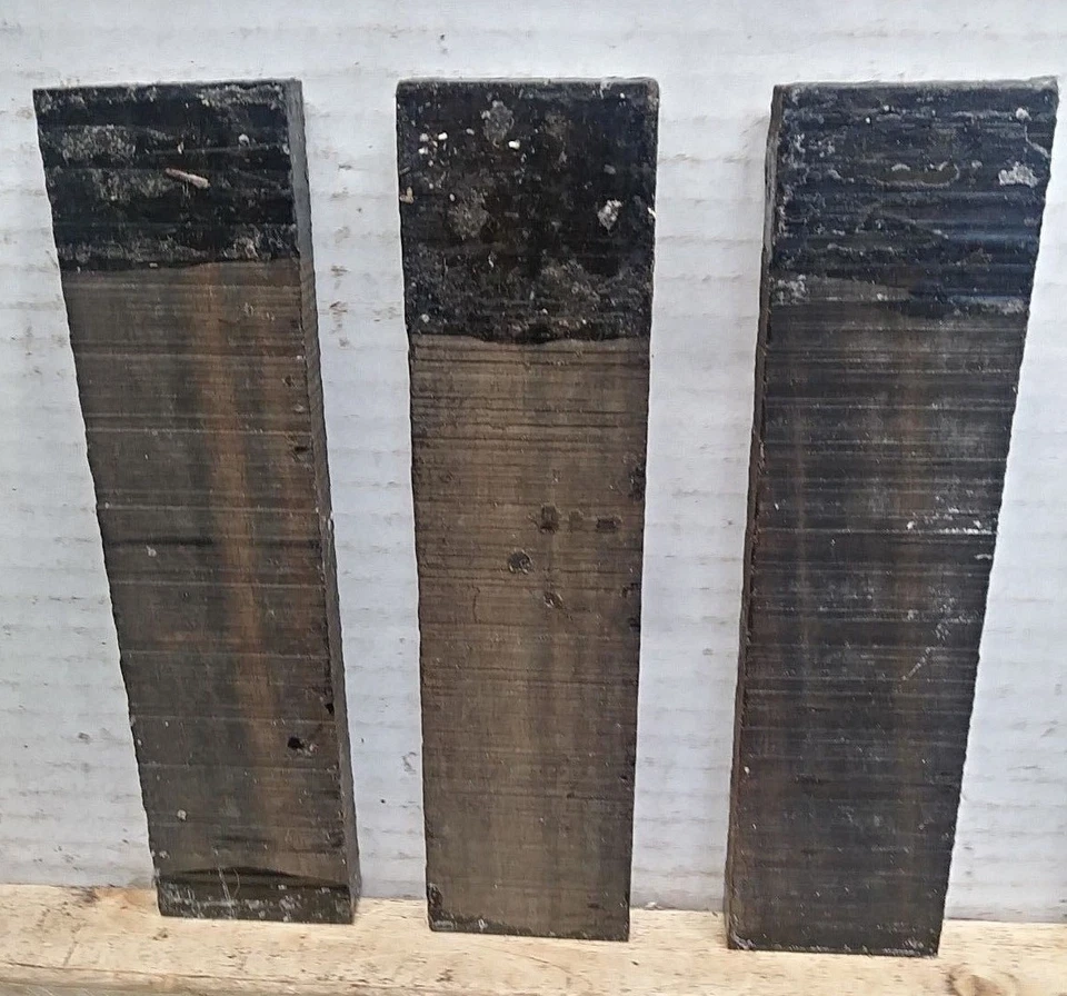 3 Pcs, Gaboon Ebony Guitar Bridge Blanks 8x 2x 1/2 Tonewood- Free US Shipping - Image 2 of 4