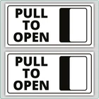 2 X PULL TO OPEN STICKERS CAR VAN LORRY TAXI HGV