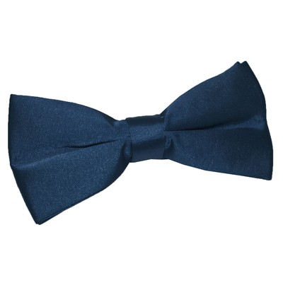 Marineblaue Herrenfliege Satin Uni Einfarbig Hochzeit Vorgebunden Fliege von DQT