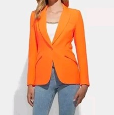 Generation Love Hudson Orange Crepe Blazer Small Revolve Jacket Top Career 
