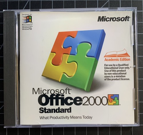 Microsoft Office 2000 Standard UPGRADE with Product Key Genuine CD ...
