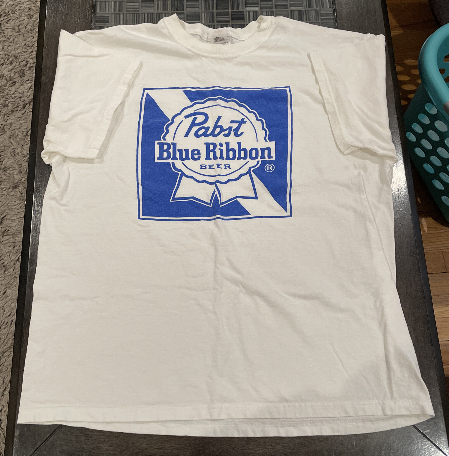 Rare Pabst Blue Ribbon Beer PBR Men's Classic Logo T-… - Gem