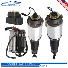 4* Air Suspension Kit Compressor Front Air Shocks & Valve Block For Audi A8 D3