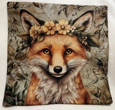 FOX Fall Winter Christmas Double Sided Throw Pillow Cover Holiday Home Decor