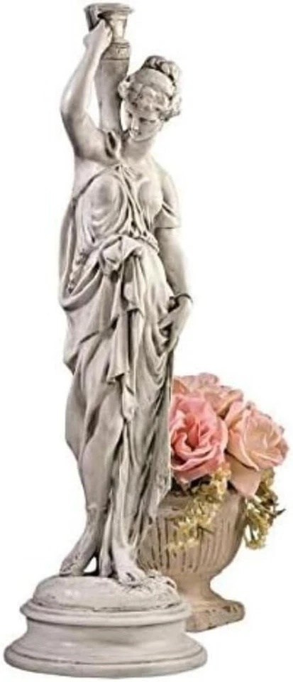 Design Toscano Divine Water Goddess Garden Statue Medium antique stone - Image 2 of 4
