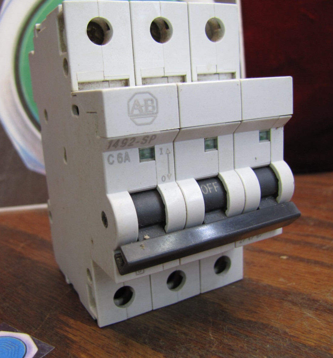 6 amp Allen Bradley 1492-SP3C060  6A breaker 3 pole Supplementary Protector