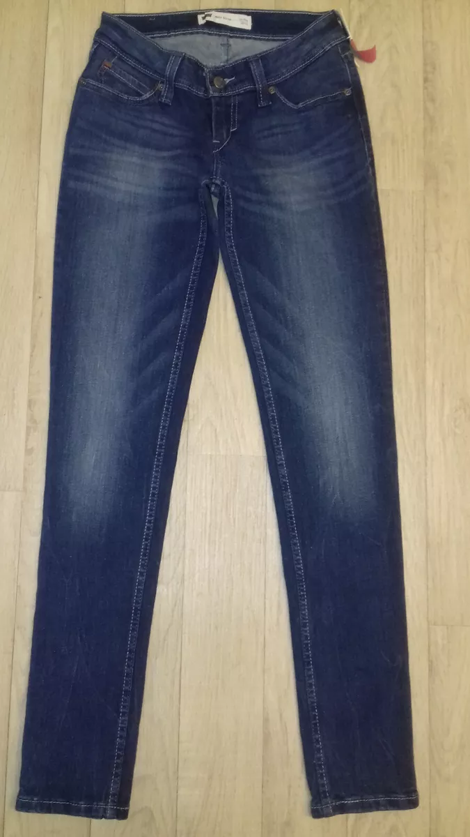 Womens Levis Bold Curve Low Rise Skinny Stretch Blue Jeans W23 L31