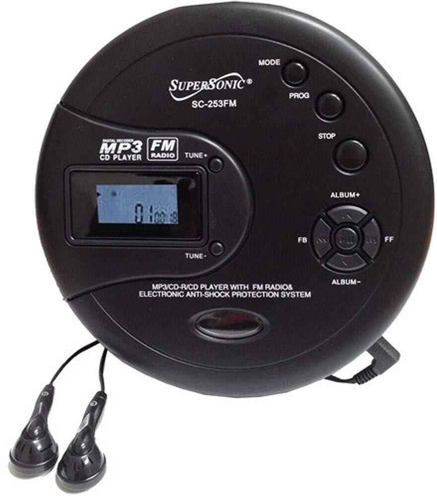 Supersonic SC253FM Personal MP3/CD Player with FM Radio for sale