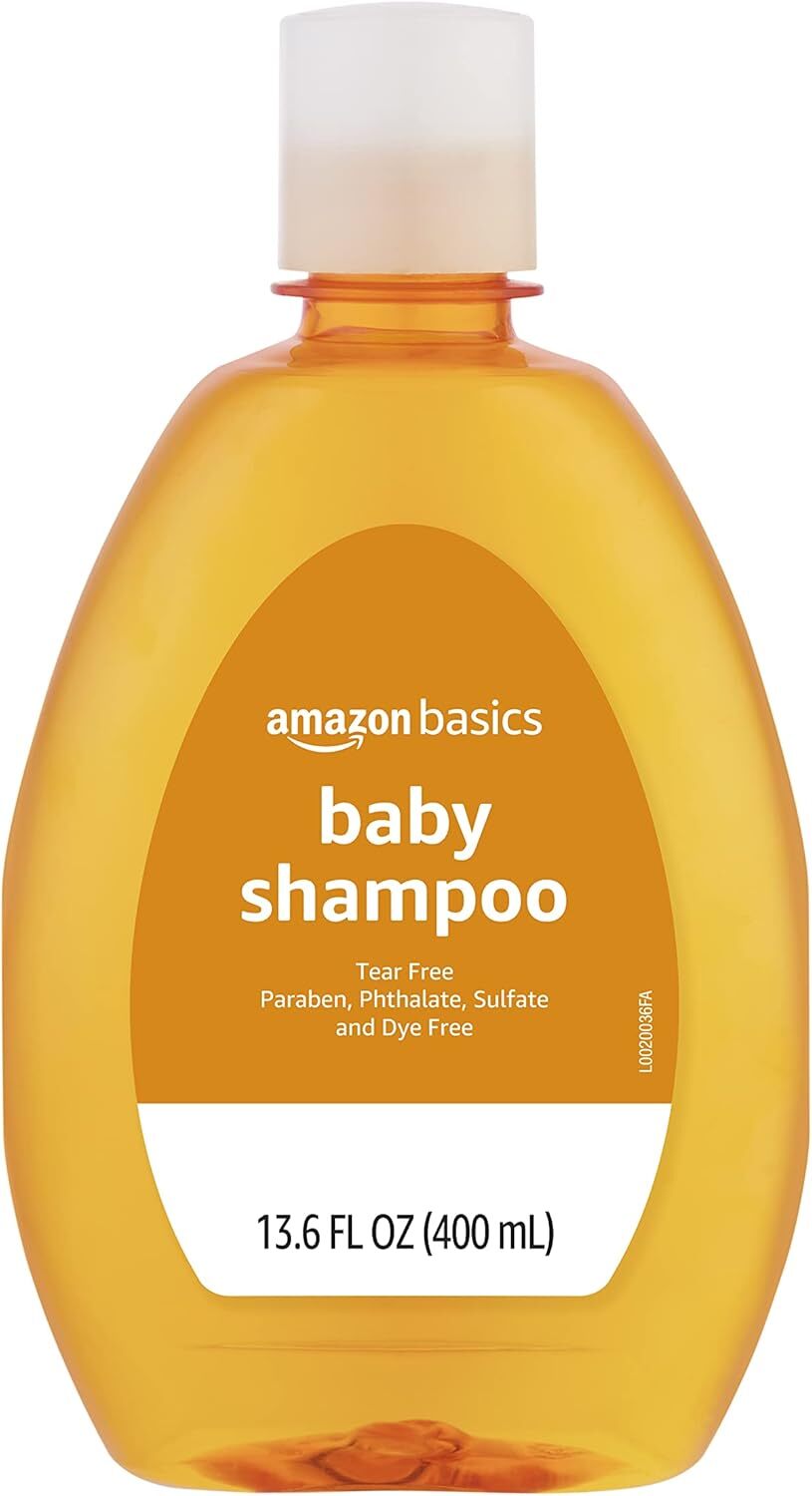 13.6 Fl Oz Amazon Basics Tear-Free Baby Shampoo, Hypoallergenic Mild, Tear-free