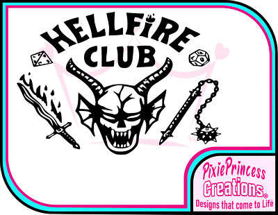 Stranger Things B Hell Fire Club Wandaufkleber Van Auto Vinyl Zimmer Fenster Aufkleber