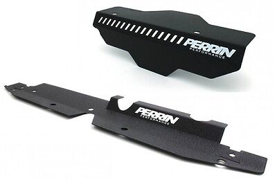 BLACK Perrin Radiator Shroud & Pulley Belt Cover Combo for WRX & STi 08+