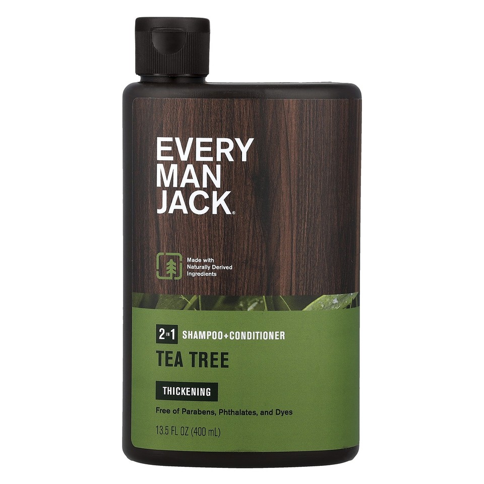 2-In-1 Thickening Shampoo & Conditioner, Tea Tree, 13.5 fl oz (400 ml)
