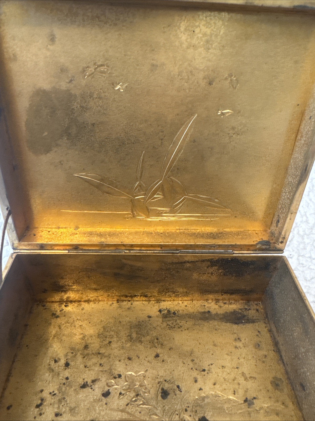 Japanese Inaba Cloisonne Trinket Box Meiji Period Japan