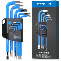 Innensechskant Satz Torx T10-T50 WinkelschlüSselsatz Cr-V-Stahl S2 Stahl FüR