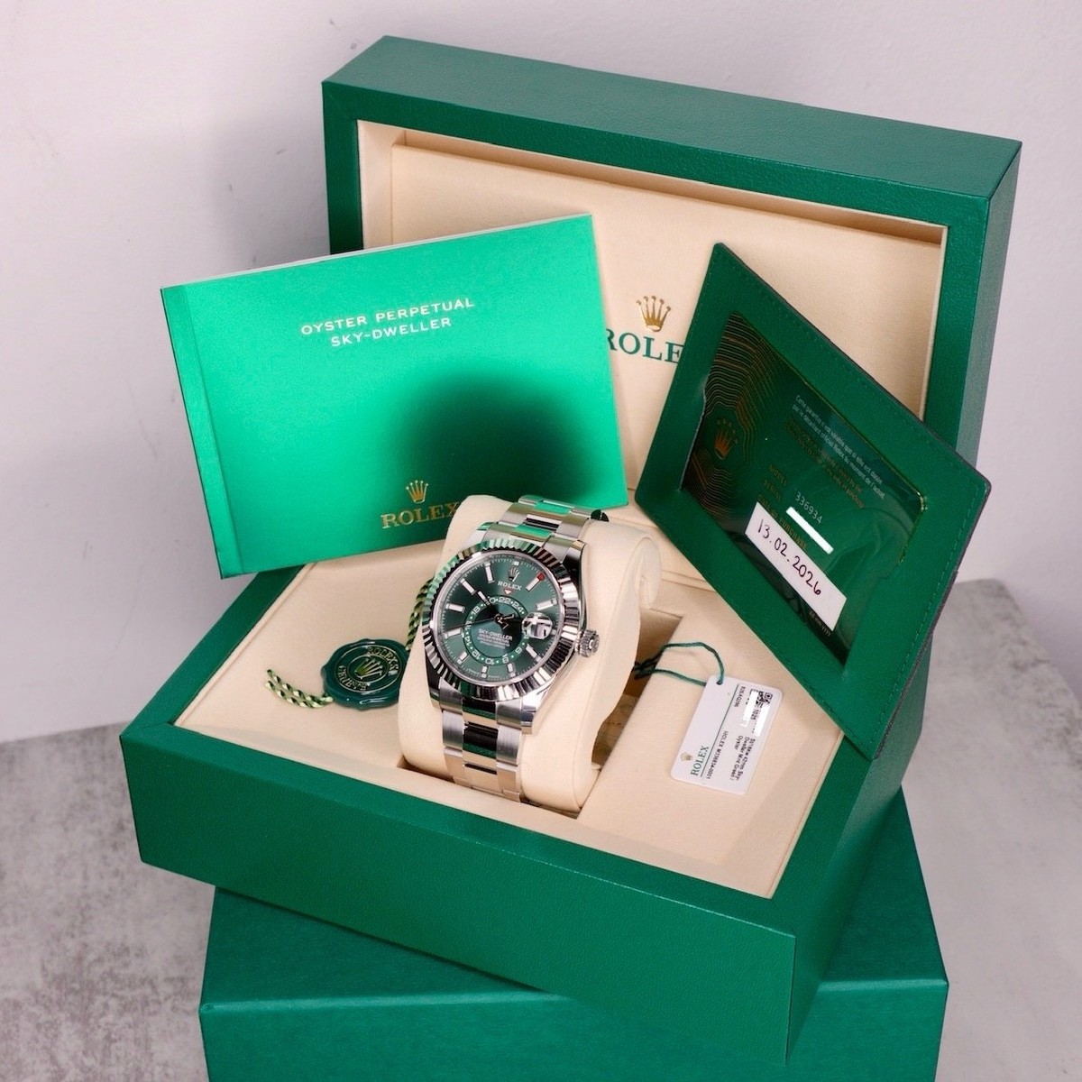 NEW 2026 Rolex Sky-Dweller 336934 Green Sky Dial Stainless Steel