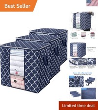 Storage Bags 3 Pack 100L Clothes Organization and Storage Containers Large ...