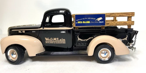 Weil McLain Truck No. 40 Diecast Advertising  ERTL 1940 Pick Up EUC!