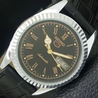 VINTAGE REFURBISHED SEIKO 5 AUTOMATIC JAPAN ROMAN FIGURE MENS WATCH a442039-g