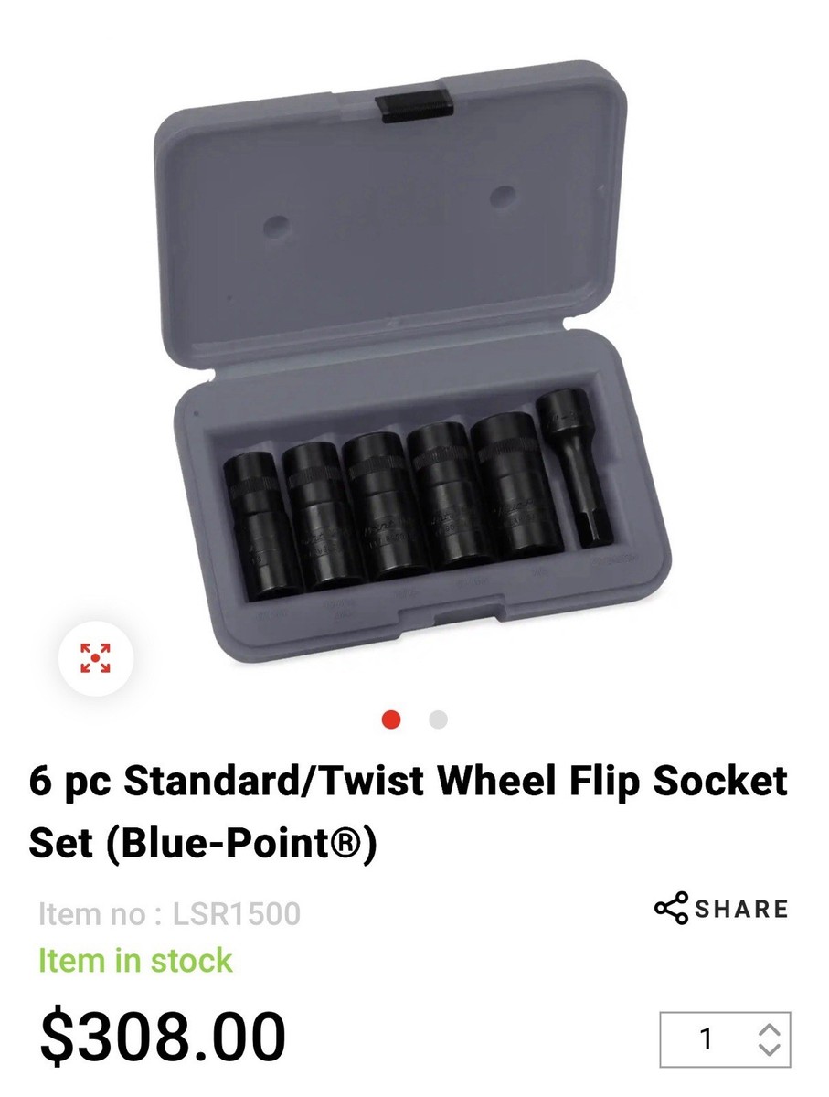 ルヴィ 7点セット Blue Point 6pc Wheel Flip Socket Set LSR1500 for sale online | eBay