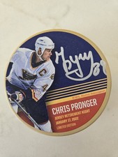 Pavel Buchnevich Signed 14 Fund Puck Chris Pronger Jersey Retirement Night Blues