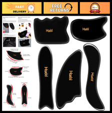 5-Piece Gua Sha Massage Tool Set - Scraping Stones for Face, Back Neck Therapy