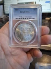 1887 MORGAN SILVER DOLLAR S$1 PCGS MS 64 Certified Coin