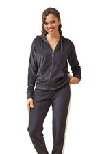 Velvet Track Suits for Women Set - Elastic Waist Sweatpants and Hooded Sweats...