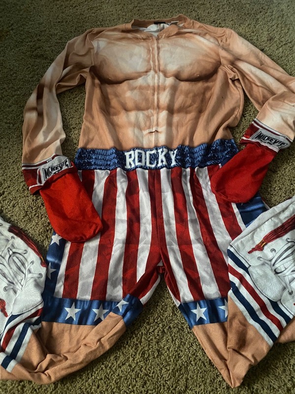 RARE ROCKY BALBOA BOXER ADULT HALLOWEEN COSTUME