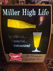 Vintage 1960's Miller High Life Champagne of Beer Pouring Motion Light Works