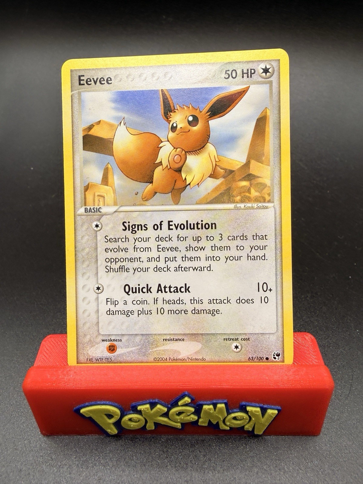 2003 Pokemon EX Sandstorm Eevee Base 63/100 NM