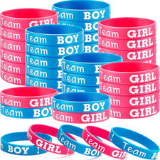 Gender Reveal Bracelets, Includes Team Boy Wristbands and Team Girl Wristbands f