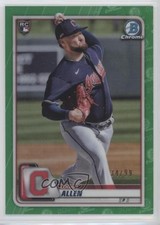 2020 Bowman Chrome Green Refractor 34/99 Logan Allen #15 0it8