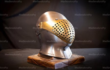 Medieval Closed Helmet Medieval Armet Tournament Hemet Medieval Bascinet Visor