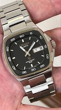 CITIZEN CQ Quartz Black Day-Date Uhr Dezember 1978 35mm Original Armband